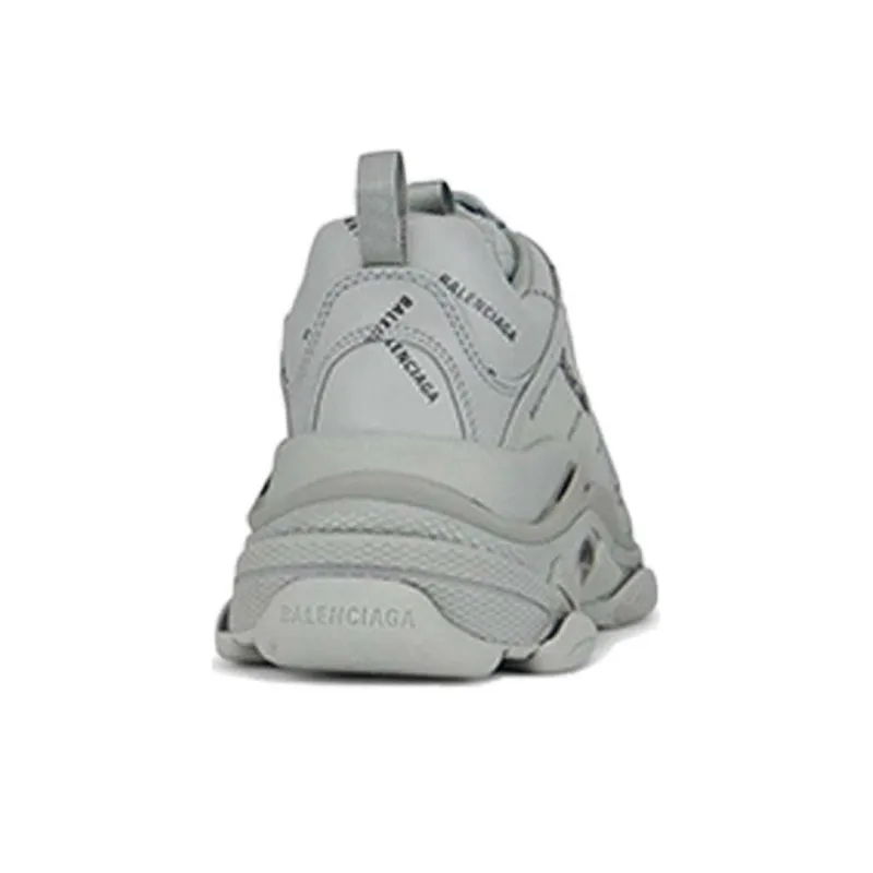 Balenciaga Triple S Low Top Casual Shoes Men's Gray-3