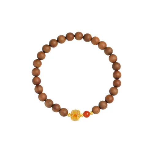 Moon Seal Hundred Rivers Laoshan Sandalwood Precious Wood Bracelets Unisex
