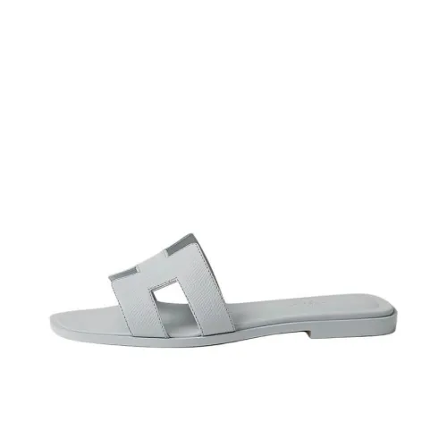 HERMES Oran Slide Slippers Women's Blue