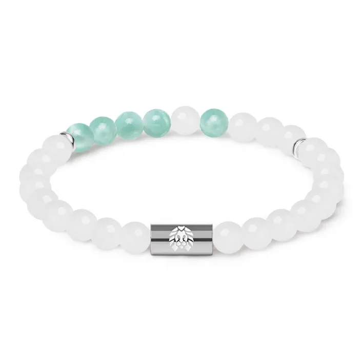 Rastaclat Chalcedony Small Lion Chinese Style Jade Bracelet Unisex-2
