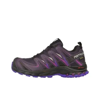 SALOMON XA PRO 3D Anti-Slip Wear-Resistant Low-Top Casual Running Shoes Women's Purple Black