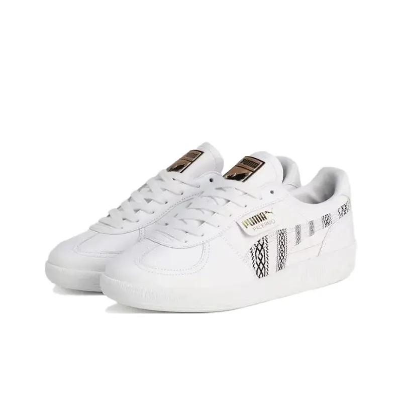 Monster Hunter x PUMA Palermo Anti Slip Wear Resistant Low Top Skateboard Shoes Unisex White-2