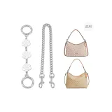 Silver camellia + decorative chain puppy buckle 45cm