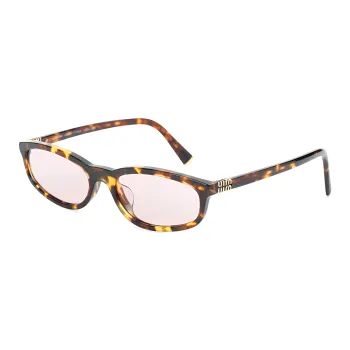 MIU MIU Acetate Irregular Shape Sunglasses Women's Tortoiseshell