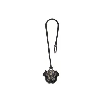 DIOR Bobby Oblique Jacquard With Grain Cow Leather Earphone Case Men's Beige & Black