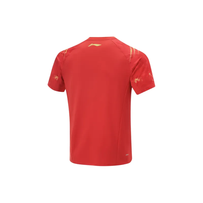 LiNing Table Tennis Series T Shirt Men's Cherry Total Crimson-1