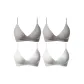 4 Pack (2 White+2 Silver Gray)