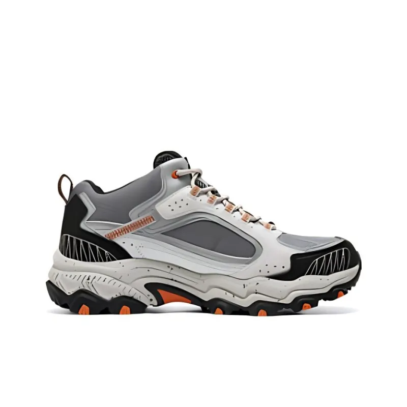 Skechers ARCH FIT AKHIDIME Anti-Slip Wear-Resistant Mid-Top Casual Shoes Men's Light Gray-1