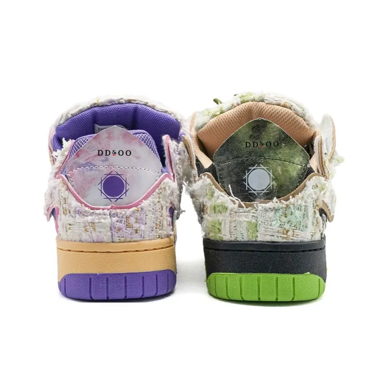DD&OO Slip-Resistant Water-Resistant Balance Low-Top Skateboard Shoes Unisex Taro Purple-28