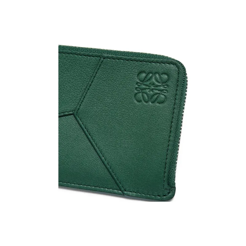 LOEWE Puzzle Calfskin Card Holder Men's Evergreen-3