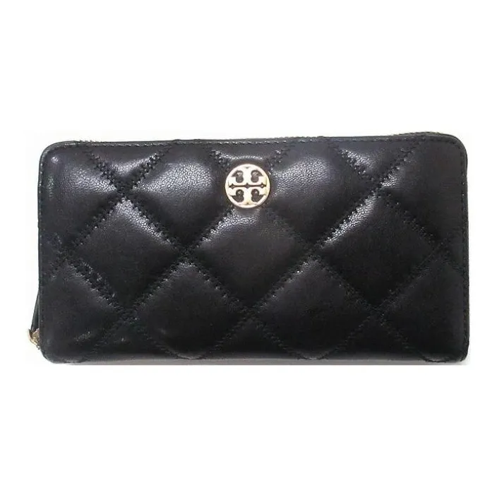 TORY BURCH Leather Wallet Women's Black-0