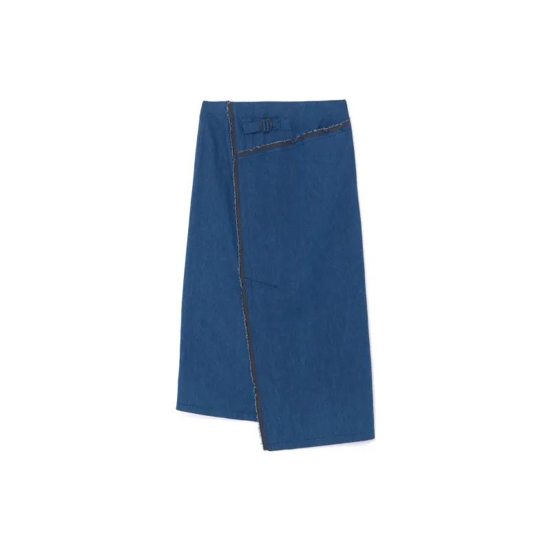 Yohji Yamamoto Denim Long Skirt Women's Indigo-1