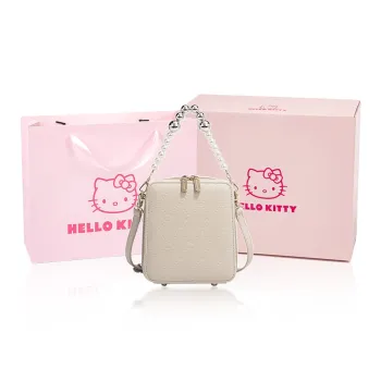 MESUCA Sanrio Hello Kitty Series PU Shoulder Bag, Crossbody Bag, Handbag Regular Women's White/Black