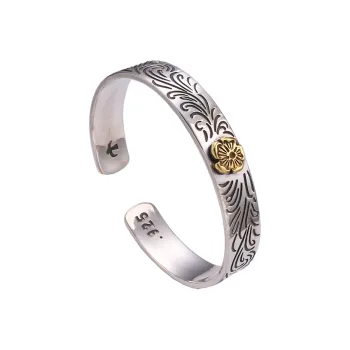 Angel Wishes 925 Sterling Silver Bangles Men's