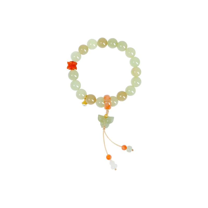 JIAHAOJADE Hetian Jade Bracelets Pale Greenish White Jade Women's-0