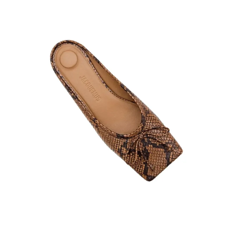 Jacquemus Les Closed Toe Slippers Women's Brown-4