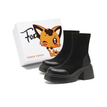 FOXER Ankle Boots High Heel Women's Black