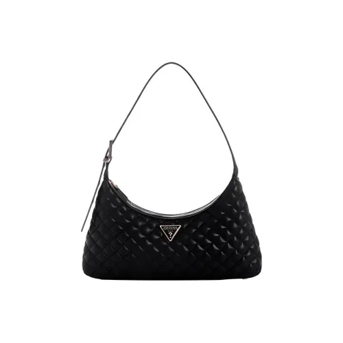 GUESS Artificial Leather Shoulder Bag Medium Size Women's Black