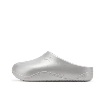 PUMA Wave Mule Abrasion Resistant Slip Resistant Closed Toe Slippers Unisex Silver