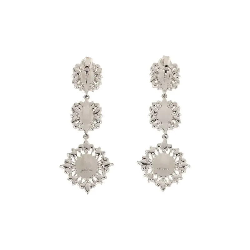 Self-portrait Cubic Embellished Dangle Earrings-1