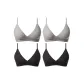 4 Pack (2 Silver Gray+2 Black)