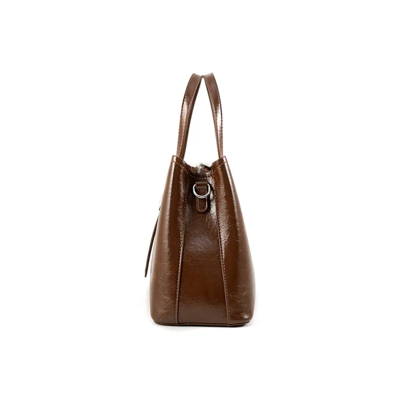 Vigno Synthetic Leather Handbag Women's Red/Khaki/Coffee/Black-8