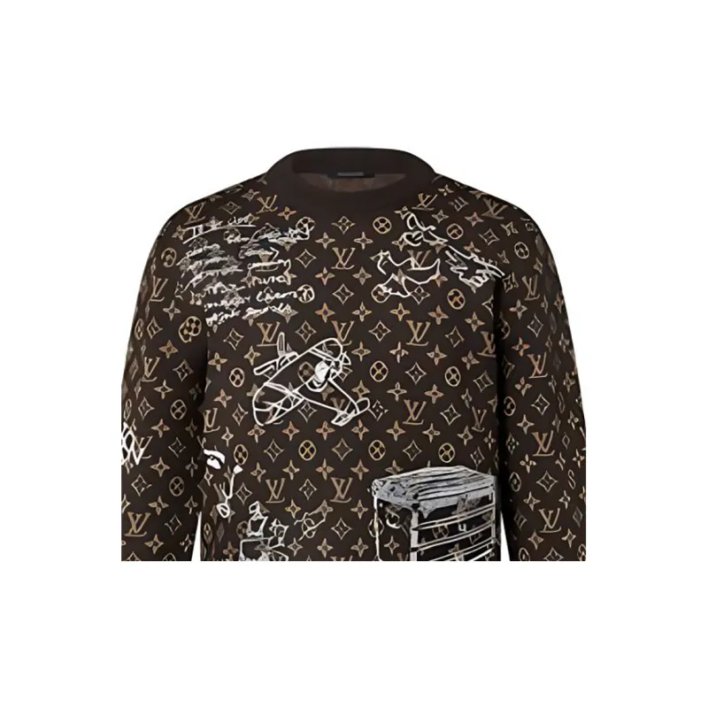 LOUIS VUITTON Sweater Men's Brown-5