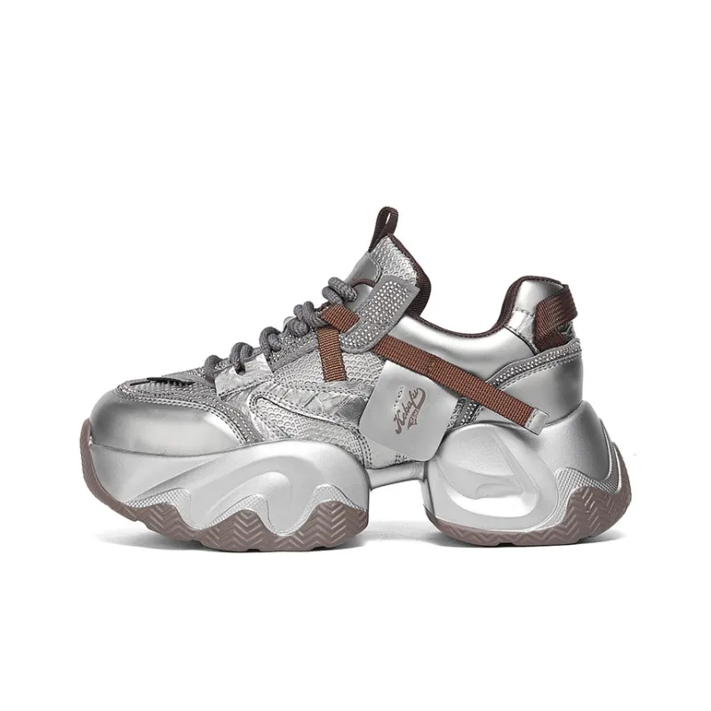 KEKAFU Anti-Slip And Wear-Resistant Height Increasing Low-Top Chunky Sneakers Women's-30