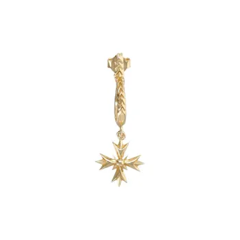 EMANUELE BICOCCHI Eb Crest Silver Hoop Earring