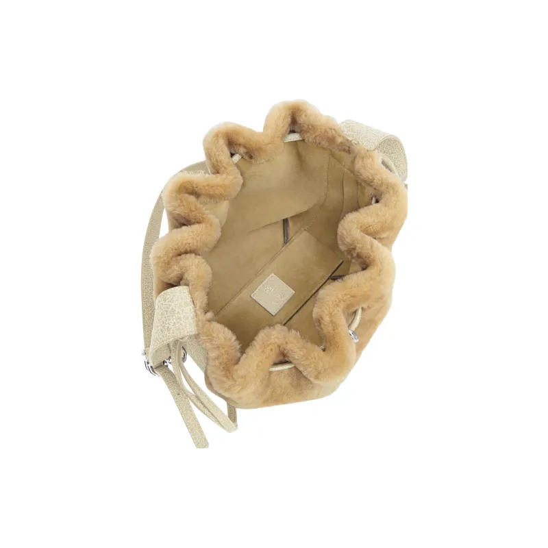 Givenchy Lambskin Pumpkin Shoulder Bag Small Size Women's Natural Beige-3