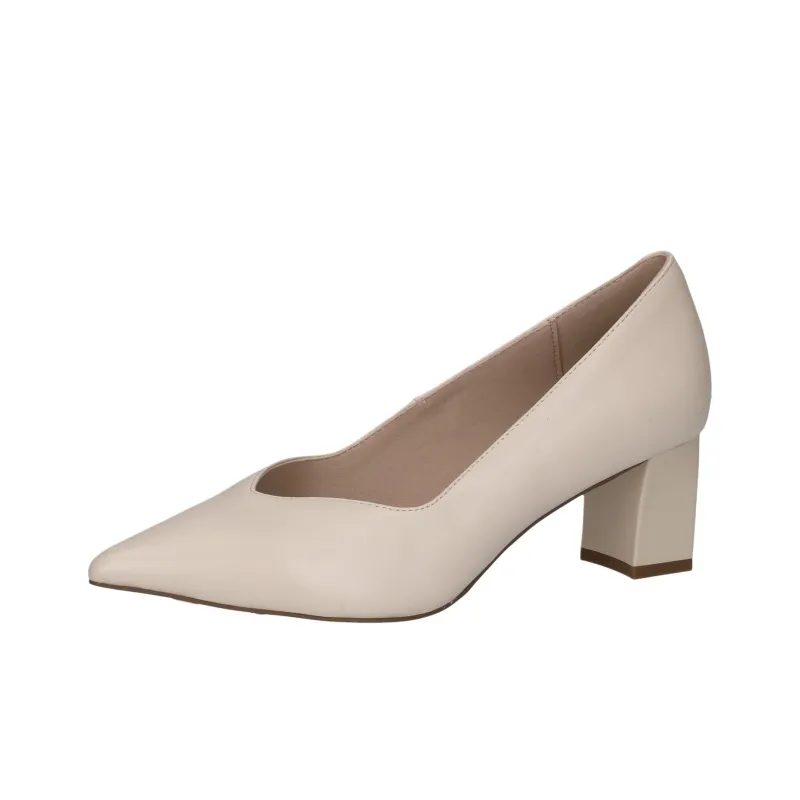CAPRICE Gillian Chunky Heel High Heels 5.5cm Women's Beige-2