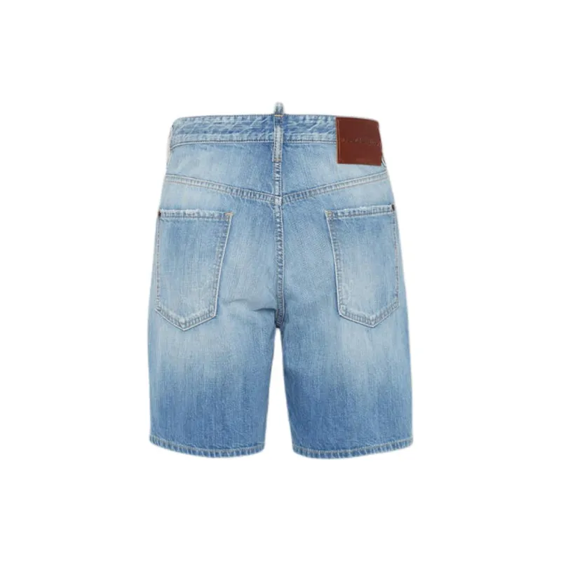 DSQUARED 2 Logo Patch Denim Shorts-1