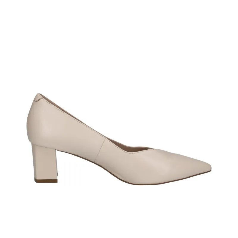 CAPRICE Gillian Chunky Heel High Heels 5.5cm Women's Beige-1