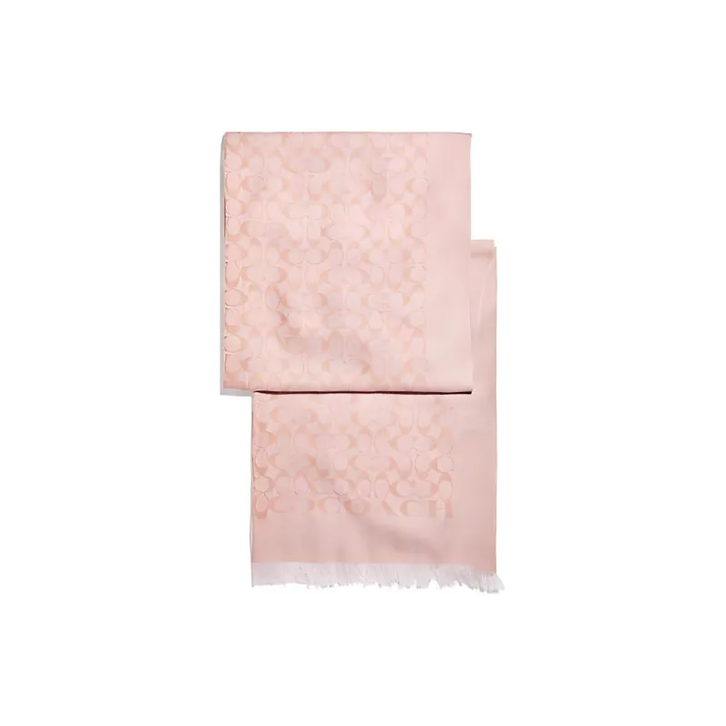 COACH Silk Scarves Women's Cherry Blossom Pink-0