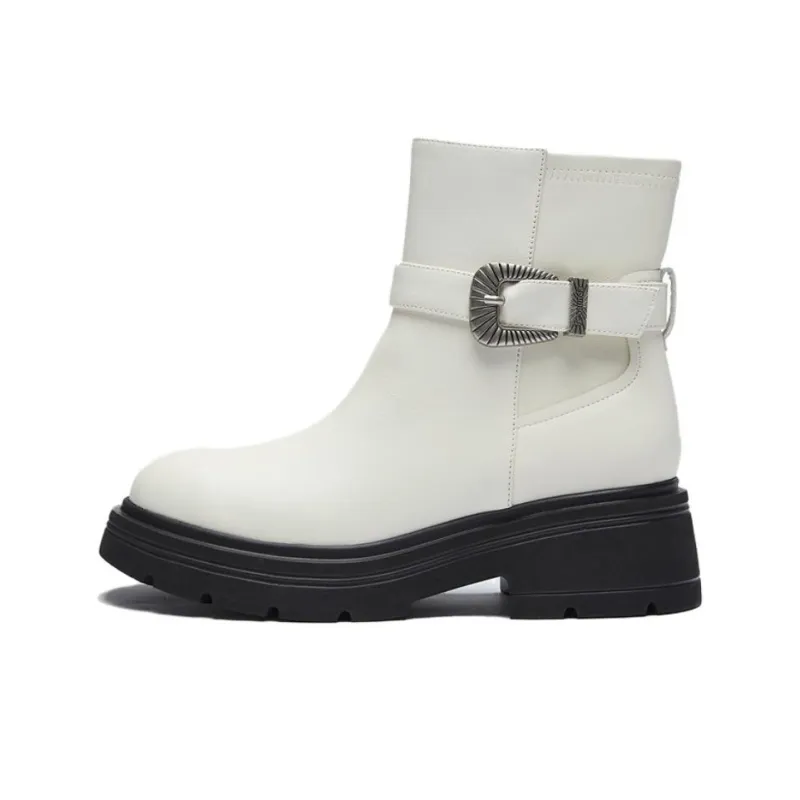 LE SAUNDA Ankle Boots Women's White/Black-0