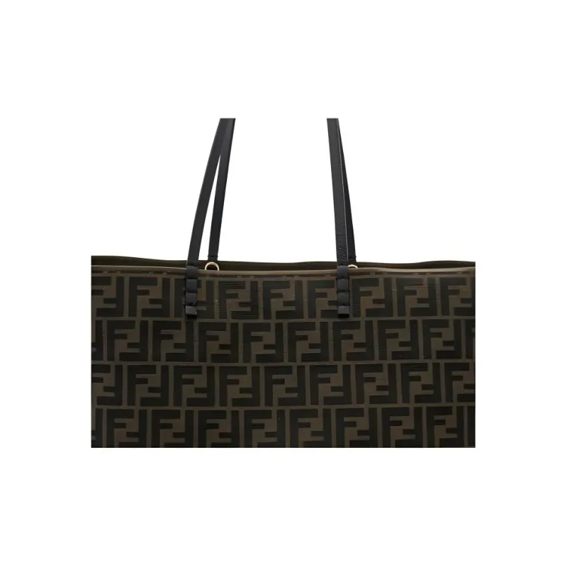 FENDI Cotton Tote Bag Shopping Bag Handbag Women's Green-2
