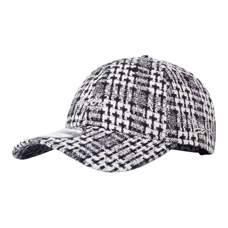 New Era Cotton, Cellulose Material, Acrylic, Polyester, Fibers Baseball Caps Unisex Black White-0