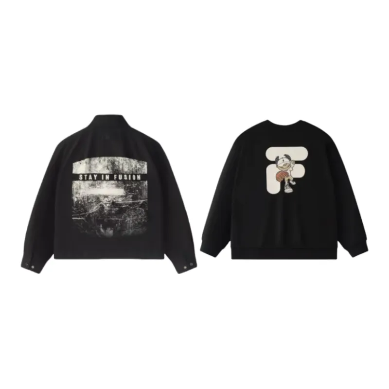 FILA FUSION Casual Sportswear Unisex Black-1