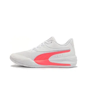 PUMA Triple Cushioning Anti Slip And Wear Resistant Balance Low Top Basketball Shoes Unisex White Pink
