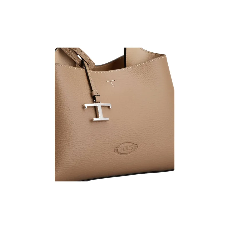 TOD'S Logo Embossed Mini Crossbody Bag-4