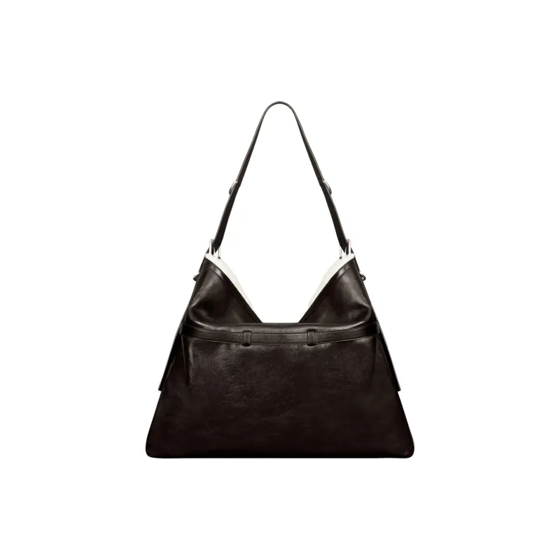 Givenchy Voyou Calfskin Shoulder Bag Tubas Men's Chocolate-2