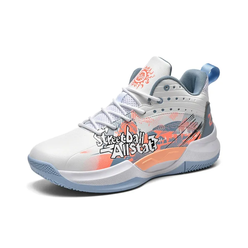SOURCE Cushioning Anti Slip Wear Resistant Moisture Wicking Coverage Impact Resistant Mid Top Basketball Shoes Unisex-16