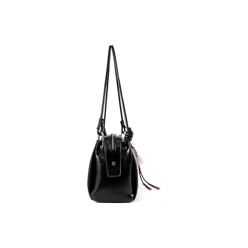 Vigno Synthetic Leather Shoulder Bag Regular Women's Coffee/Coconut Shell Brown/Black/Red-17
