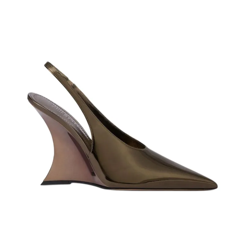 Paris Texas Nina Wedge Heel High Heels 10.5cm Women's Umber-1