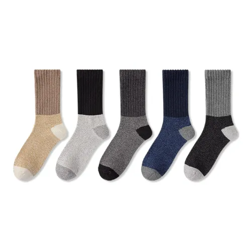 JIAZINI Mid Calf Socks Men's Combo Set