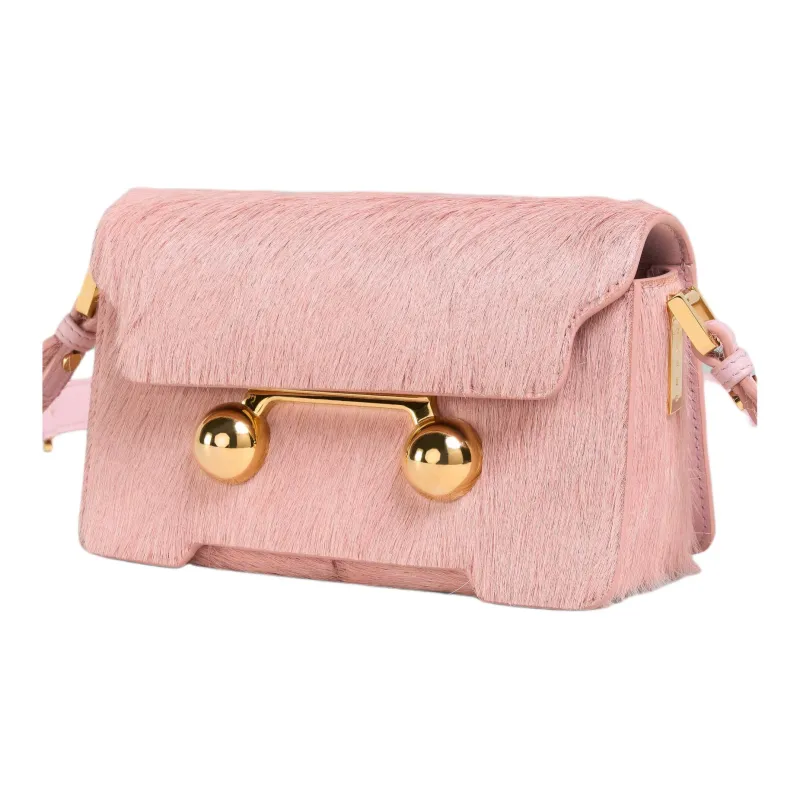 MARNI Calf Hair Crossbody Bag, Shoulder Bag Mini Women's Light Pink-2