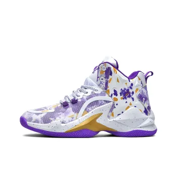 SOURCE Basketball Shoes Unisex High Top White Purple/White Gray/White Moon/White Blue