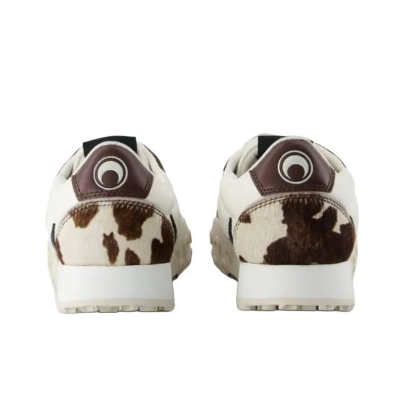 Marine Serre Ms Rise Low-Top Casual Shoes Women's White Brown-4