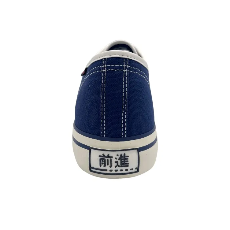 QIANJIN Slip Resistant, Abrasion Resistant, Lightweight Low Top Canvas Shoes Men's Blue-3
