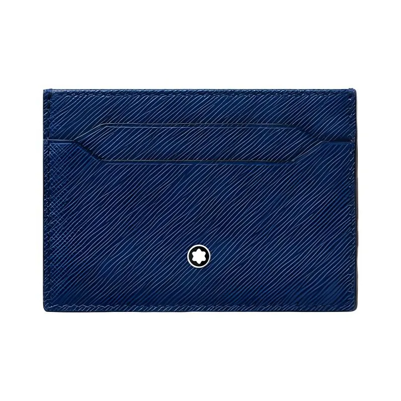 MONTBLANC Cow Leather Card Holder Men's Indigo Blue-0